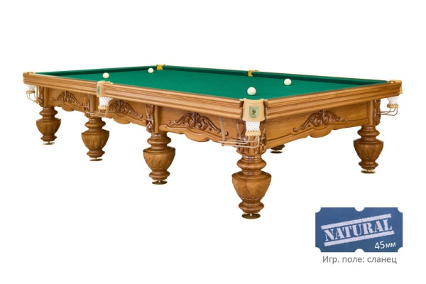 Бильярдный стол для русской пирамиды "Цезарь" (12 футов, дуб, сланец 45мм)