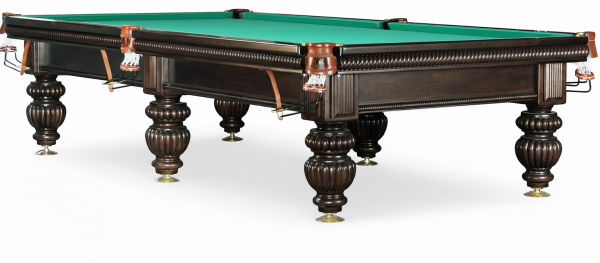 Бильярдный стол для русской пирамиды "Tower" 10 ф, борта дуб (черный орех)