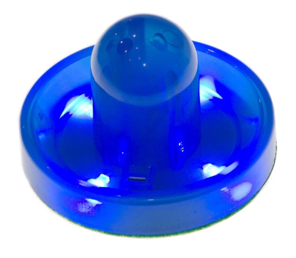 Бита для аэрохоккея LED "Neon - X" (синяя) D96 mm