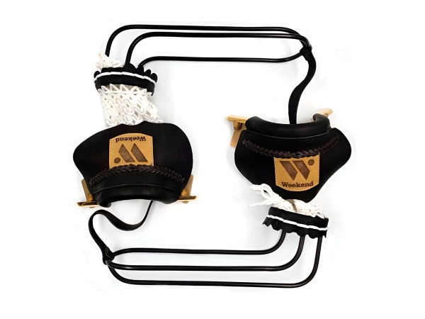 Комплект луз с выкатом RU-06-П, скоба - латунь (лен, черная кожа, комбинированная) плетенка с логотипом