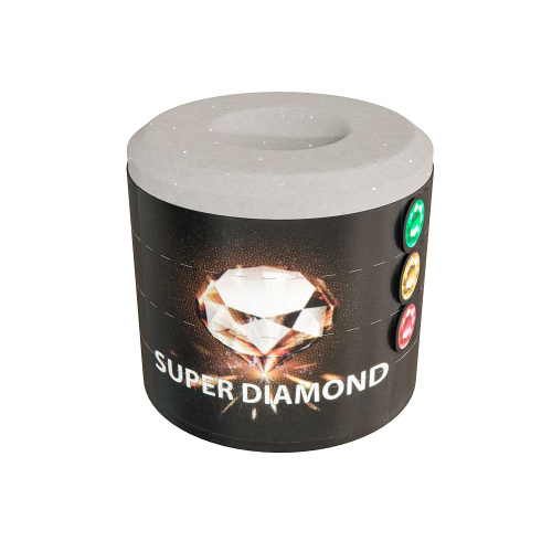 Мел "Super Diamond Grey Round" (серый) черная коробка, круглый